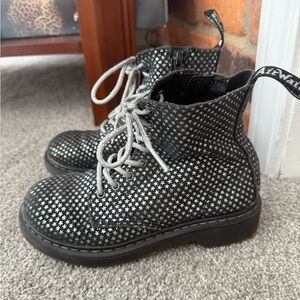 Dr. Martens Black‎ and Gray Star Pattern Boots